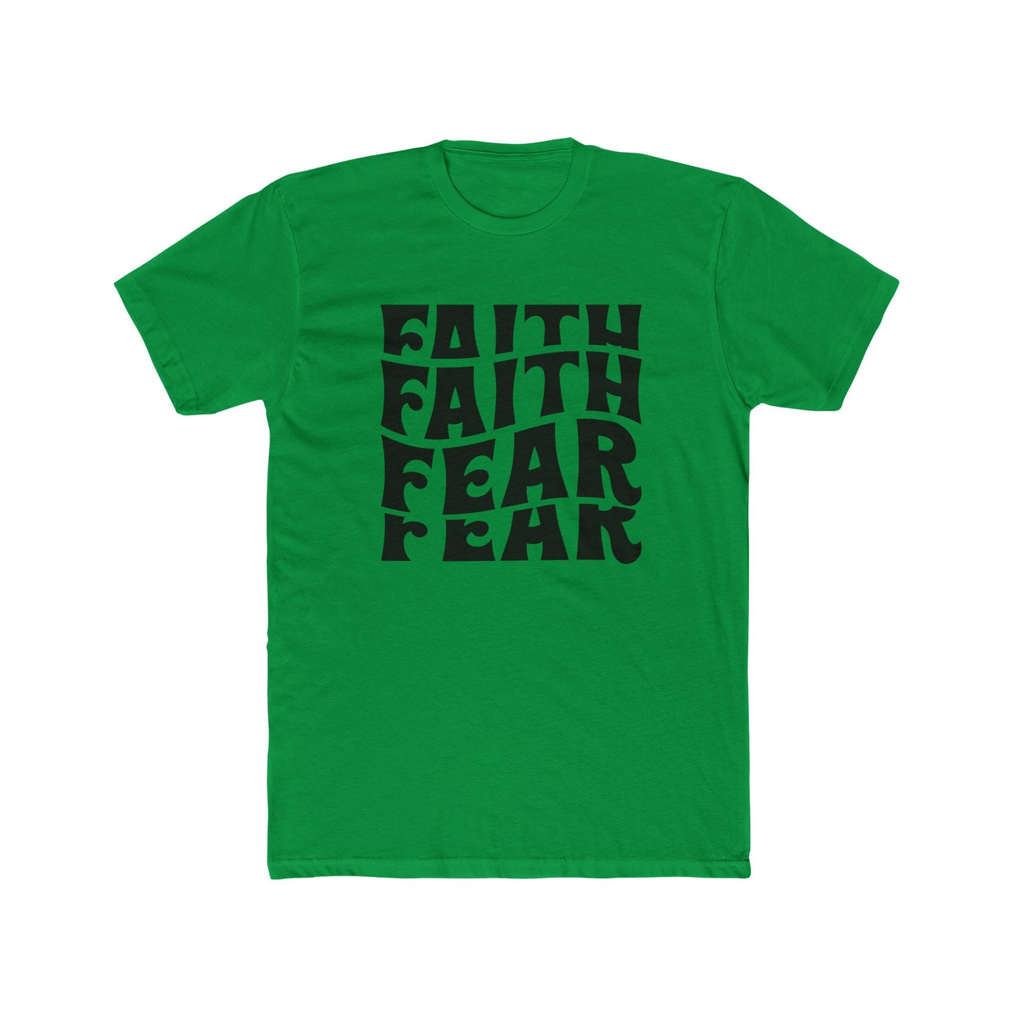 Faith Over Fear T‑Shirt — Bold Retro Typography Spiritual Tee