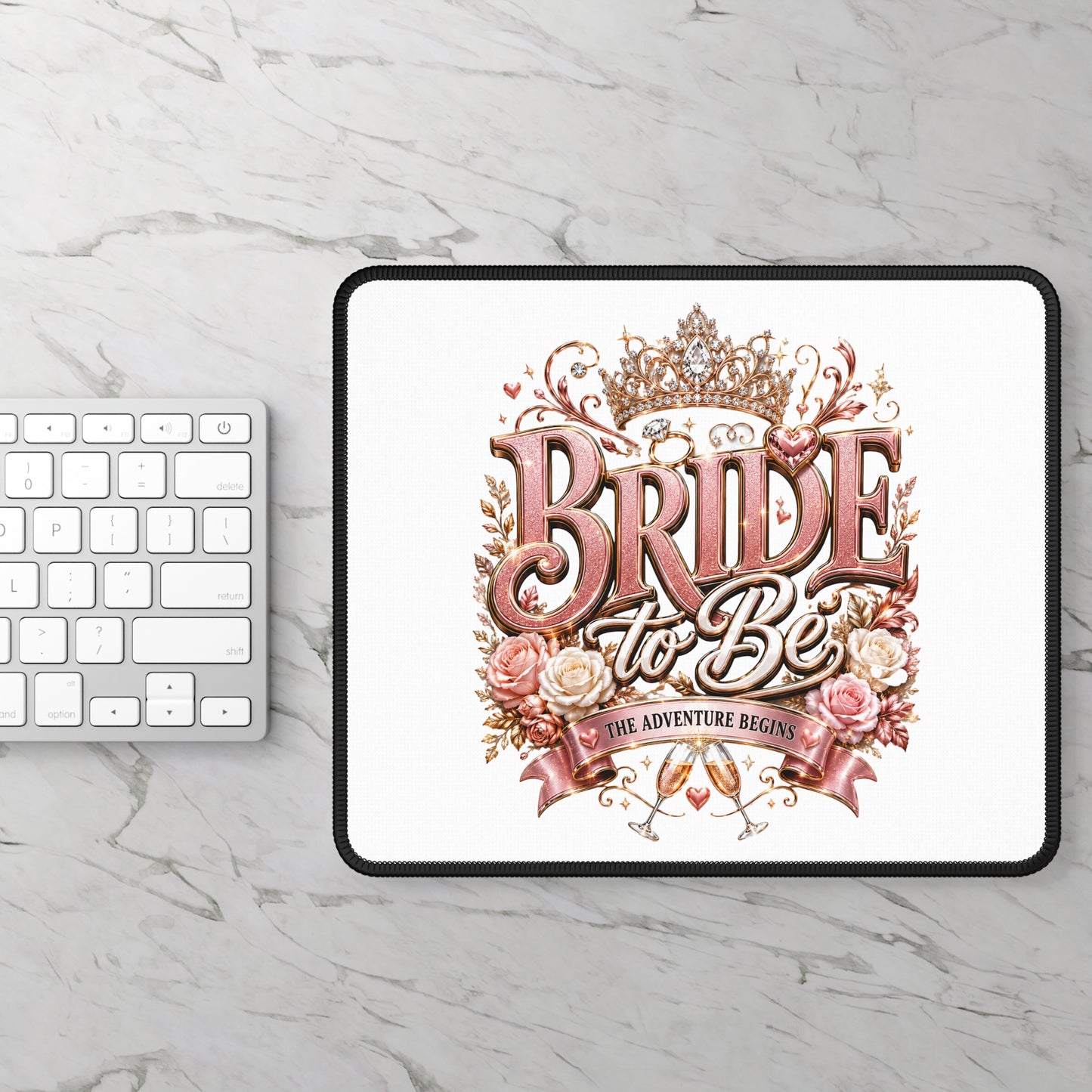 Bride to Be Mouse Pad — 'The Adventure Begins' Bachelorette Gift