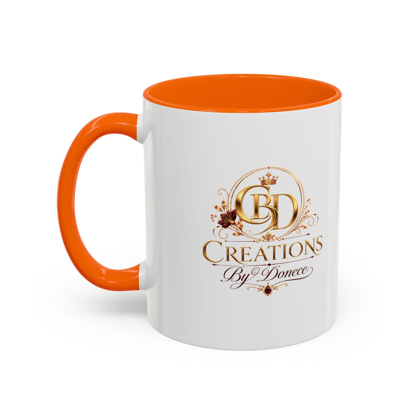 Accent Coffee Mug — Creations By Donece Logo Ceramic Mug (11/15 oz)