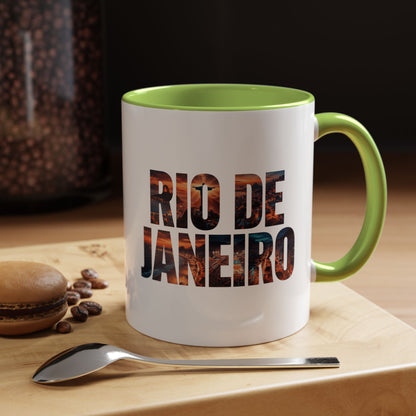 Rio de Janeiro Accent Coffee Mug — Scenic Typography Coffee Mug (11/15oz)