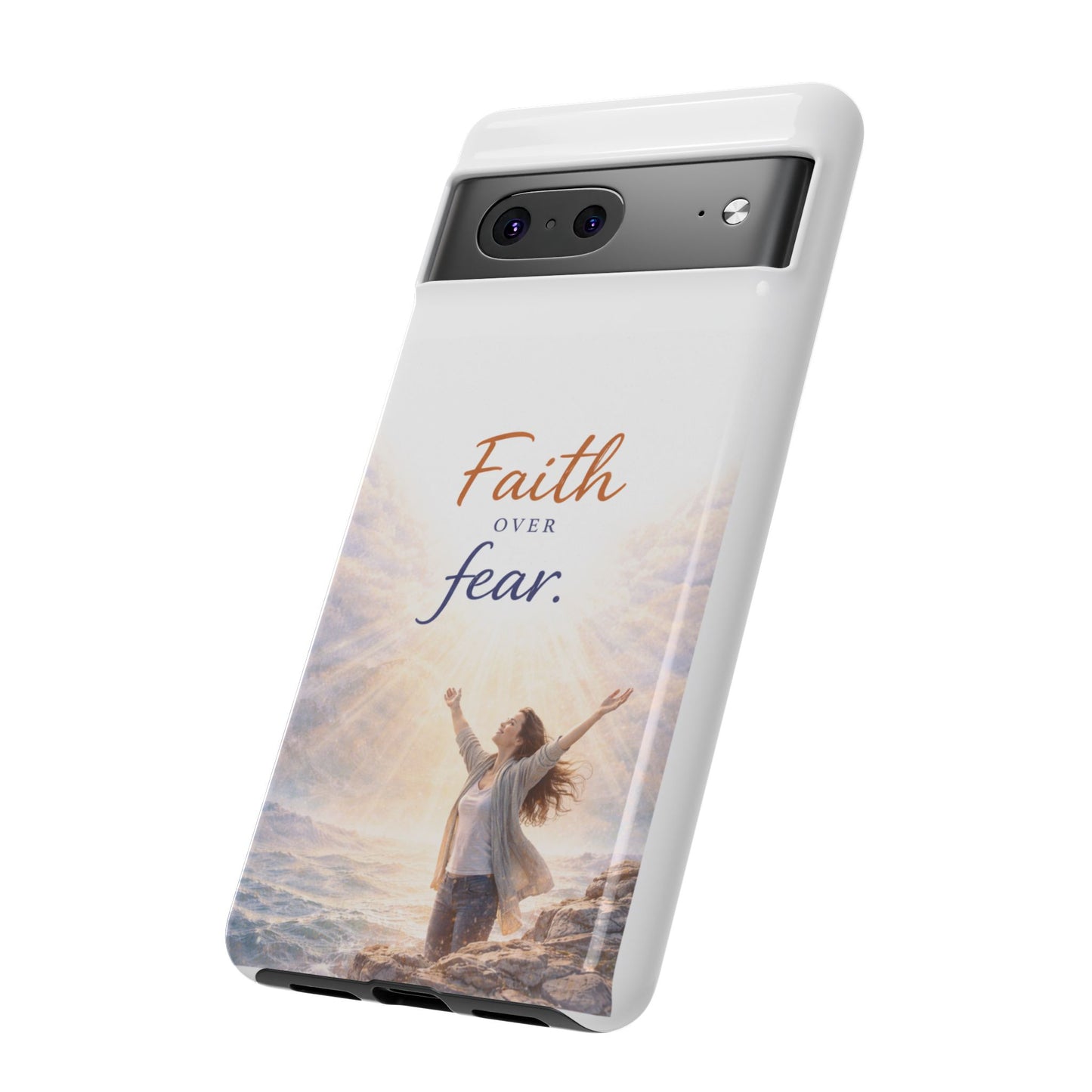 Faith Over Fear Phone Case — Inspirational Christian iPhone Cover
