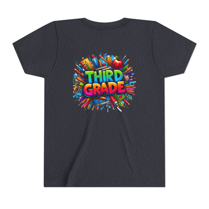 Third Grade Kids' T-Shirt – Colorful School Supplies Back-to-School Tee