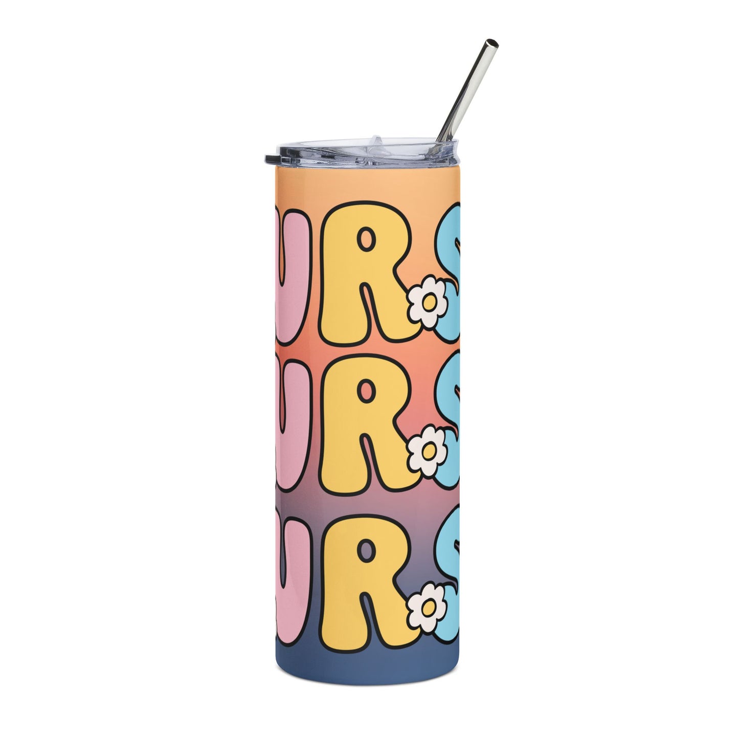20oz Retro 'Nurse' Stainless Steel Tumbler – Floral Groove Travel Cup