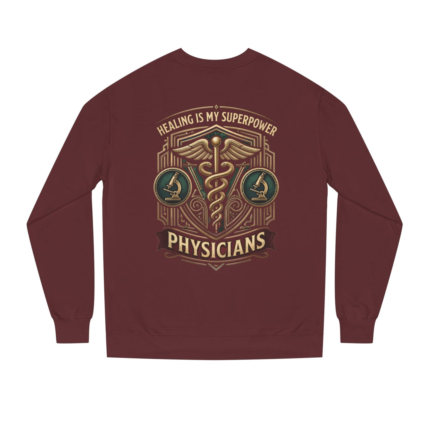 Physicians Caduceus Sweatshirt — "Healing Is My Superpower" Medical Crewneck