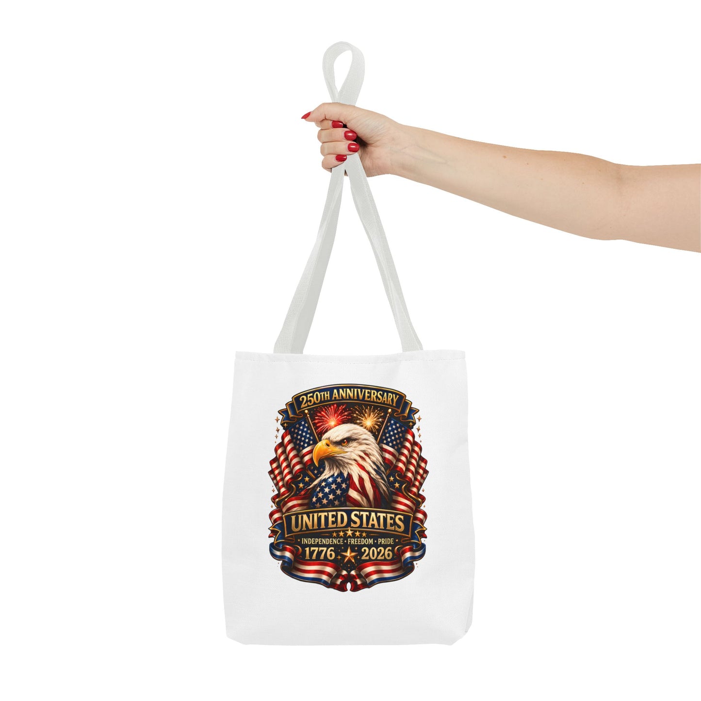 250th Anniversary United States Eagle Tote Bag — 1776–2026 Patriotic Cotton Tote