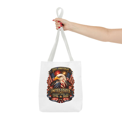 250th Anniversary United States Eagle Tote Bag — 1776–2026 Patriotic Cotton Tote