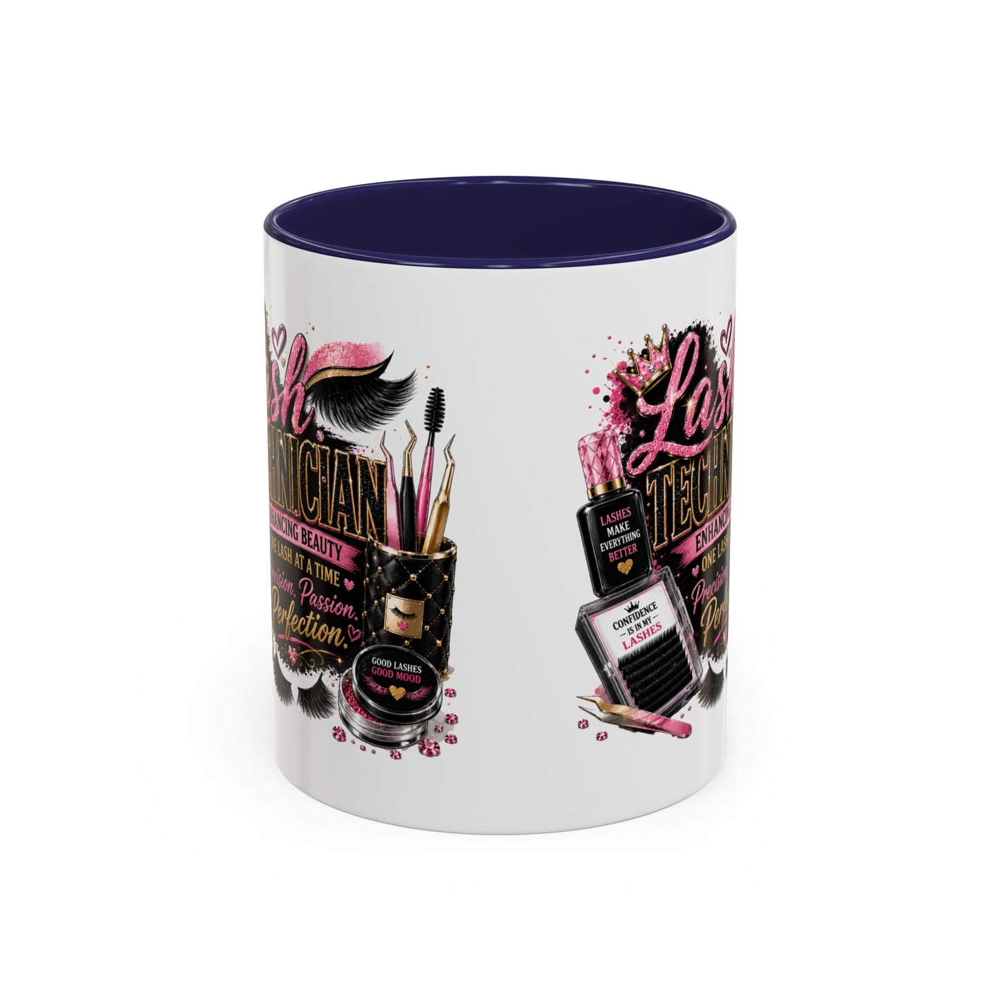 Lash Technician Coffee Mug – 'Enhancing Beauty One Lash at a Time' Accent Mug