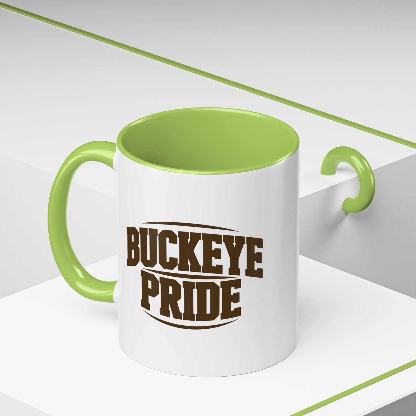 Buckeye Pride Accent Coffee Mug — School Spirit Ceramic Mug