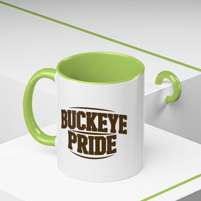 Buckeye Pride Accent Coffee Mug — School Spirit Ceramic Mug