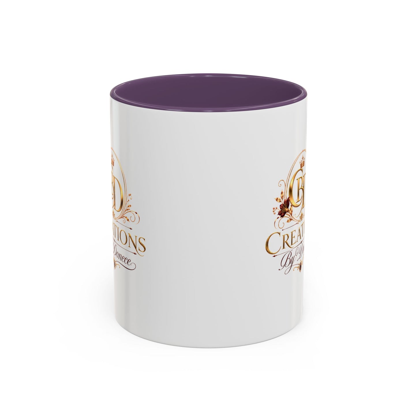 Accent Coffee Mug — Creations By Donece Logo Ceramic Mug (11/15 oz)