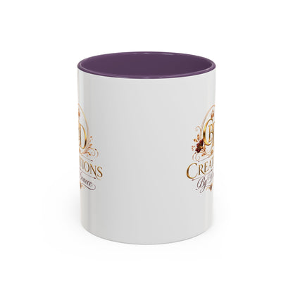 Accent Coffee Mug — Creations By Donece Logo Ceramic Mug (11/15 oz)