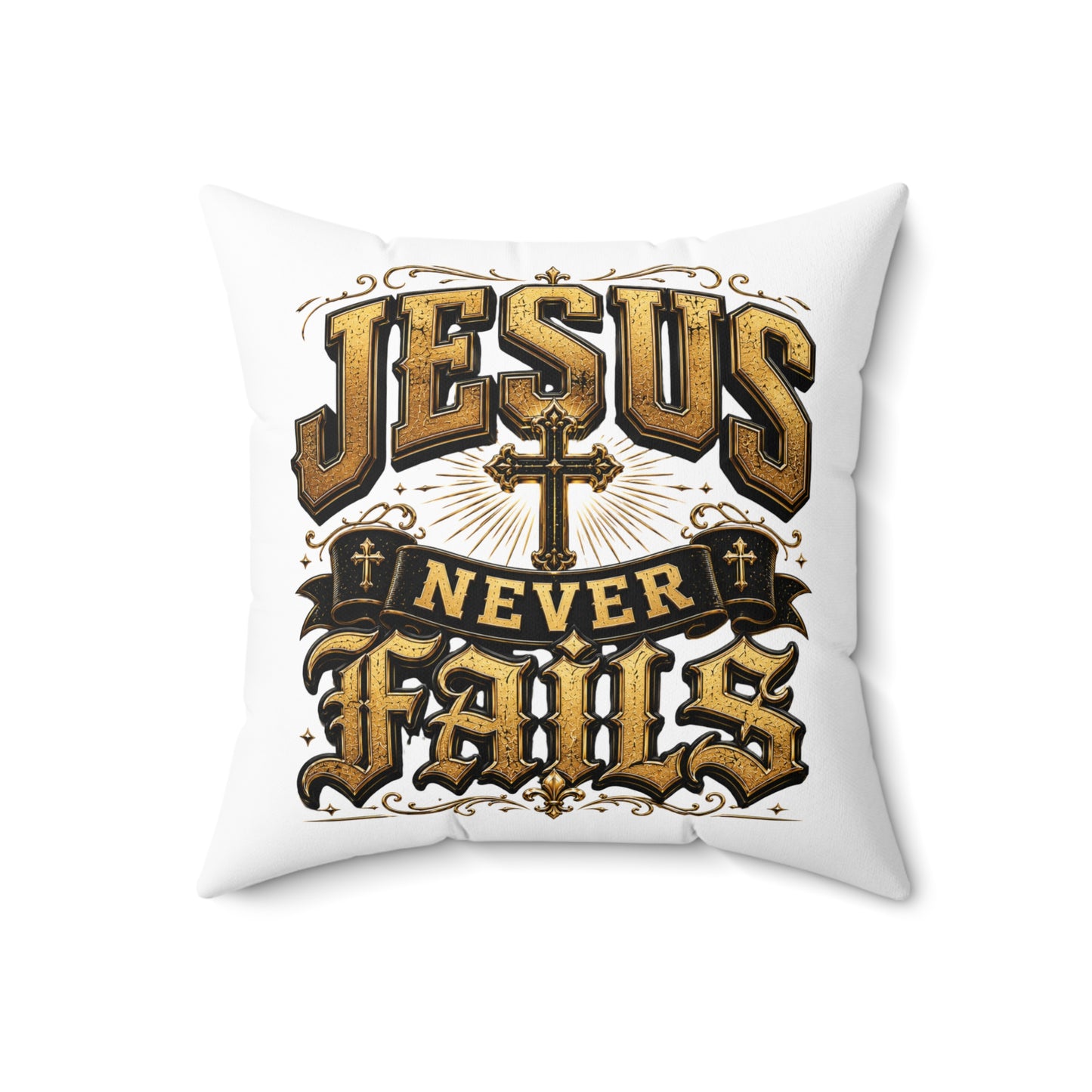 Jesus Never Fails Decorative Pillow