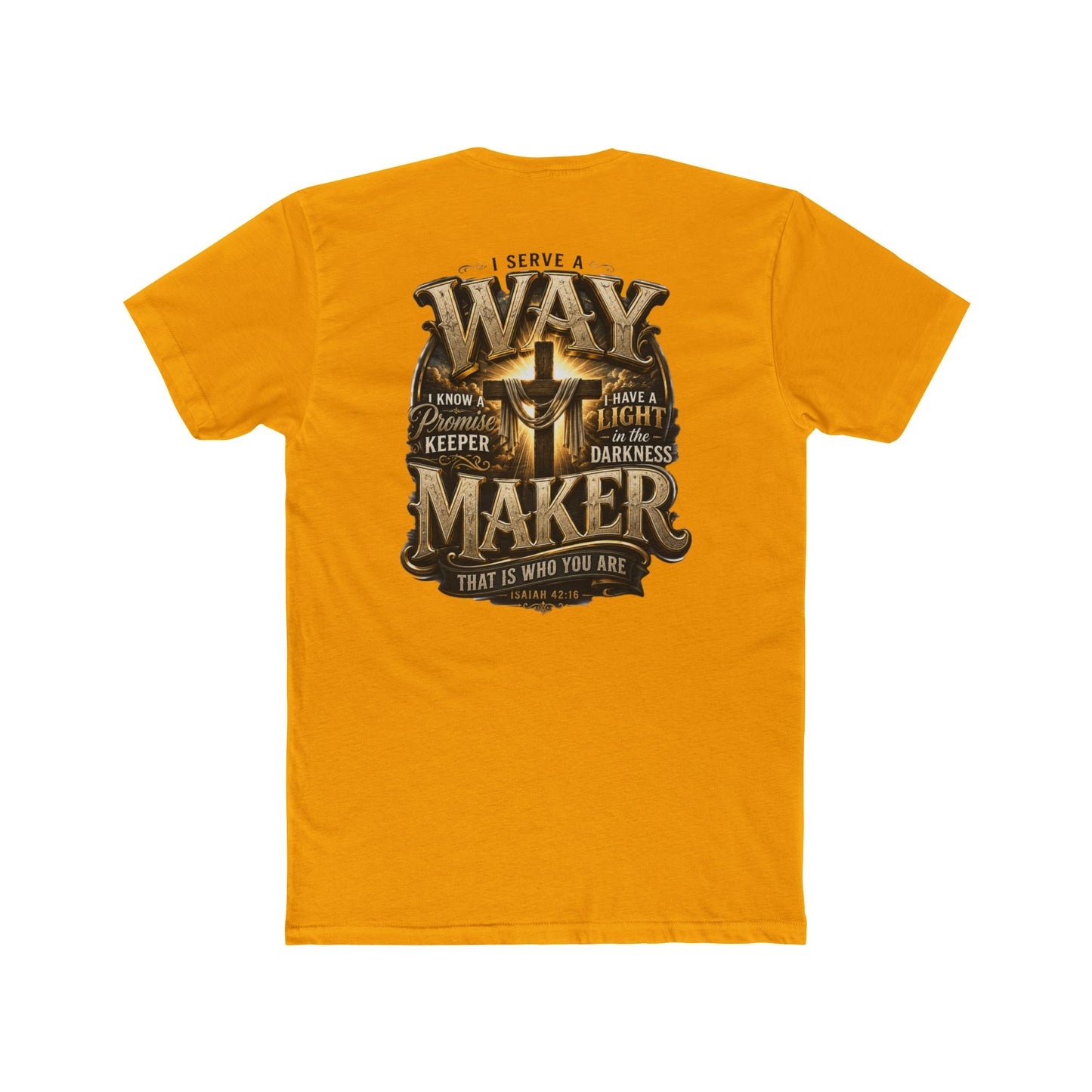 Waymaker T-Shirt — Christian Faith Graphic Tee with Cross and Inspirational Verse