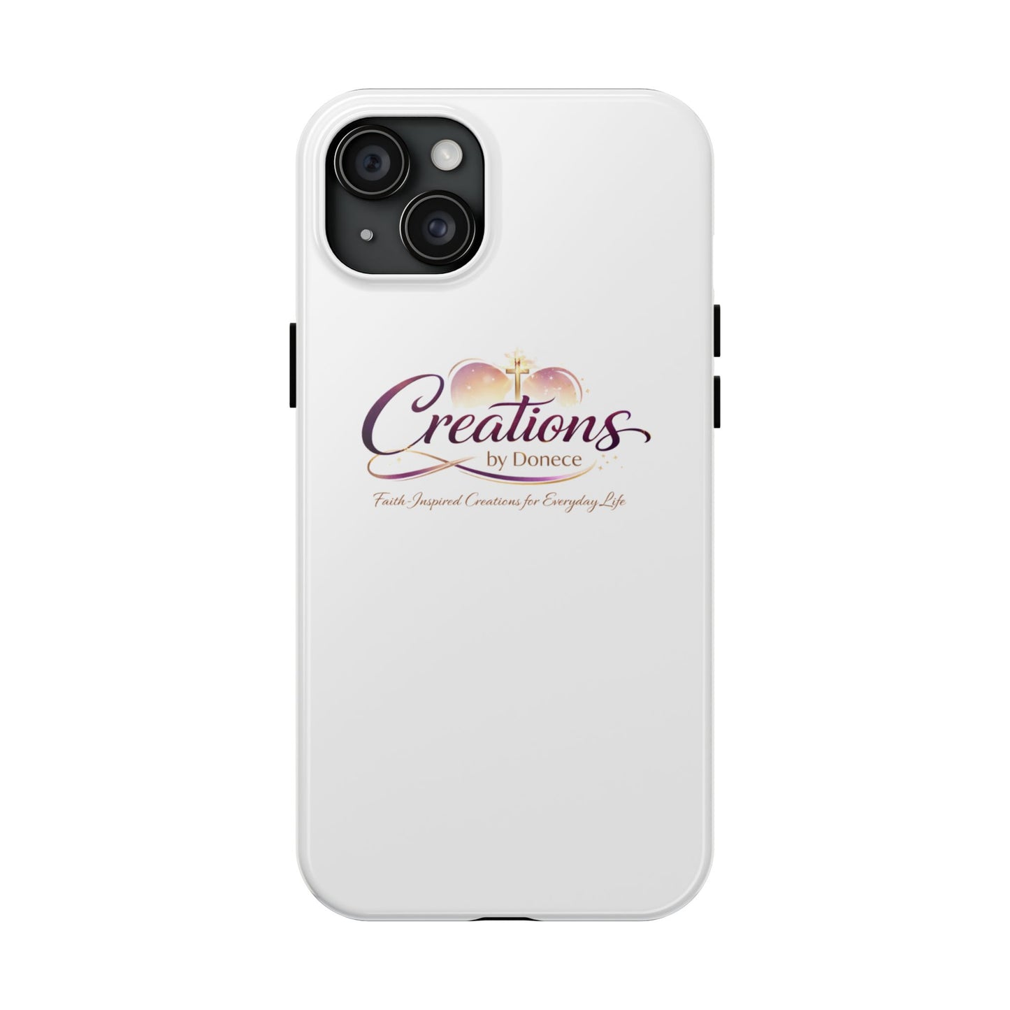 Creations by Donece Soft-Touch Tough Phone Case — Faith-Inspired Logo Protective Cover