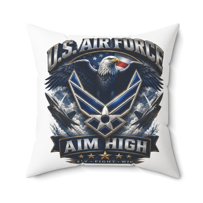 U.S. Air Force "Aim High" Decorative Pillow - Bald Eagle Military Throw Pillow