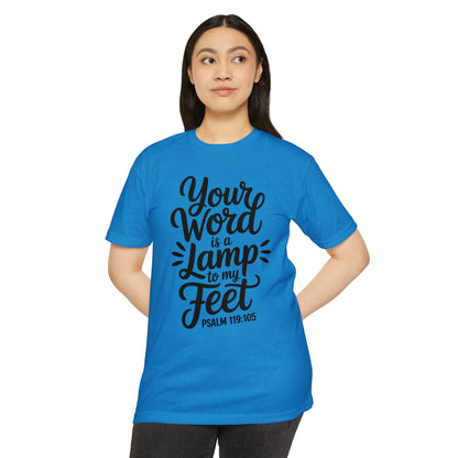 Bible Verse T-Shirt — "Your Word Is a Lamp to My Feet" (Psalm 119:105)
