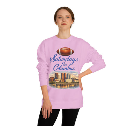 Saturdays in Columbus Sweatshirt — Football City Skyline Crewneck