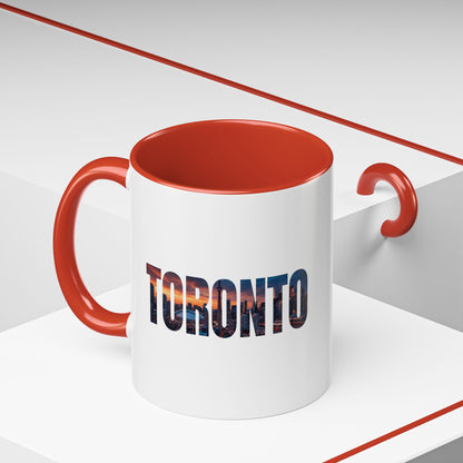 Toronto Skyline Accent Coffee Mug — Cityscape Text Design (11/15oz)