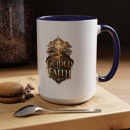 Guided by Faith Coffee Mug — Inspirational Christian Accent Mug (11/15oz)