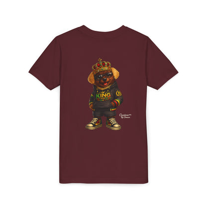 Youth Tee — 'Lil King' Crowned Bear Graphic Shirt