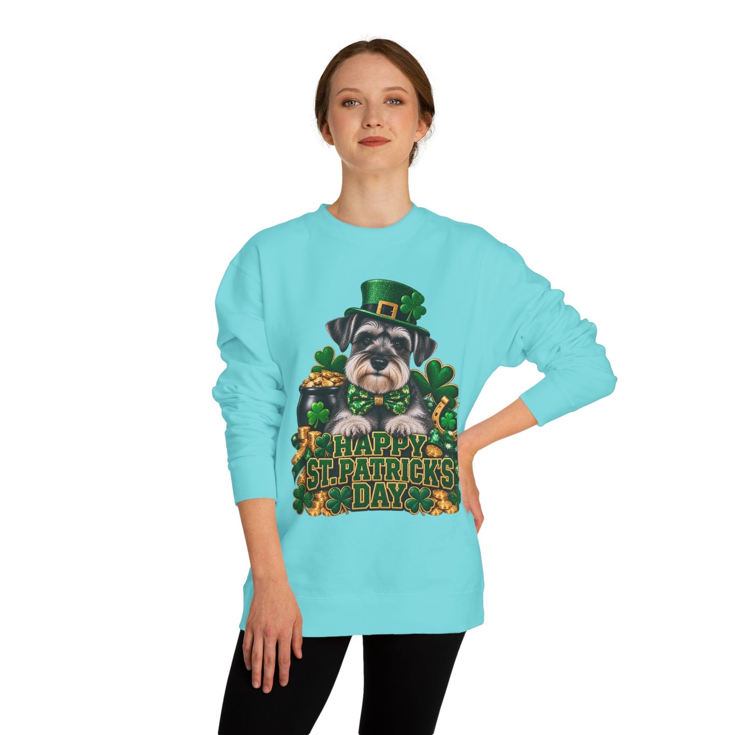 St. Patrick’s Day Schnauzer Sweatshirt — Happy St. Patrick’s Day Graphic