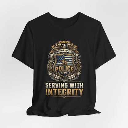Police Badge 'Serving With Integrity' T-Shirt