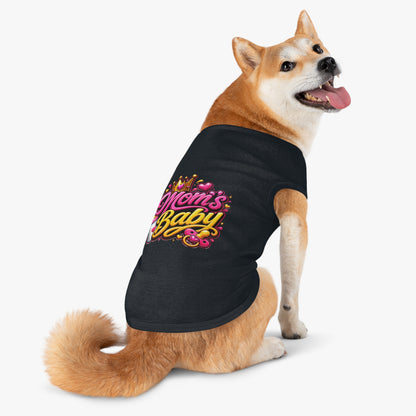 Pet Tank Top — “Mom's Baby” Cute Princess Graphic Dog Tee