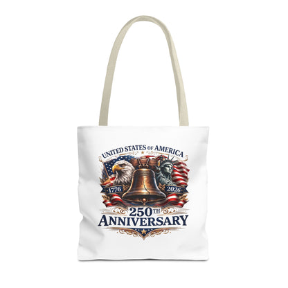 Anniversary Tote Bag — "United States of America 250th Anniversary" Liberty Bell Design
