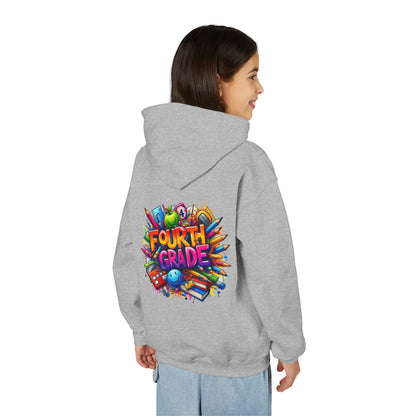 Fourth Grade Youth Hoodie — Colorful Back-to-School Kids Sweatshirt