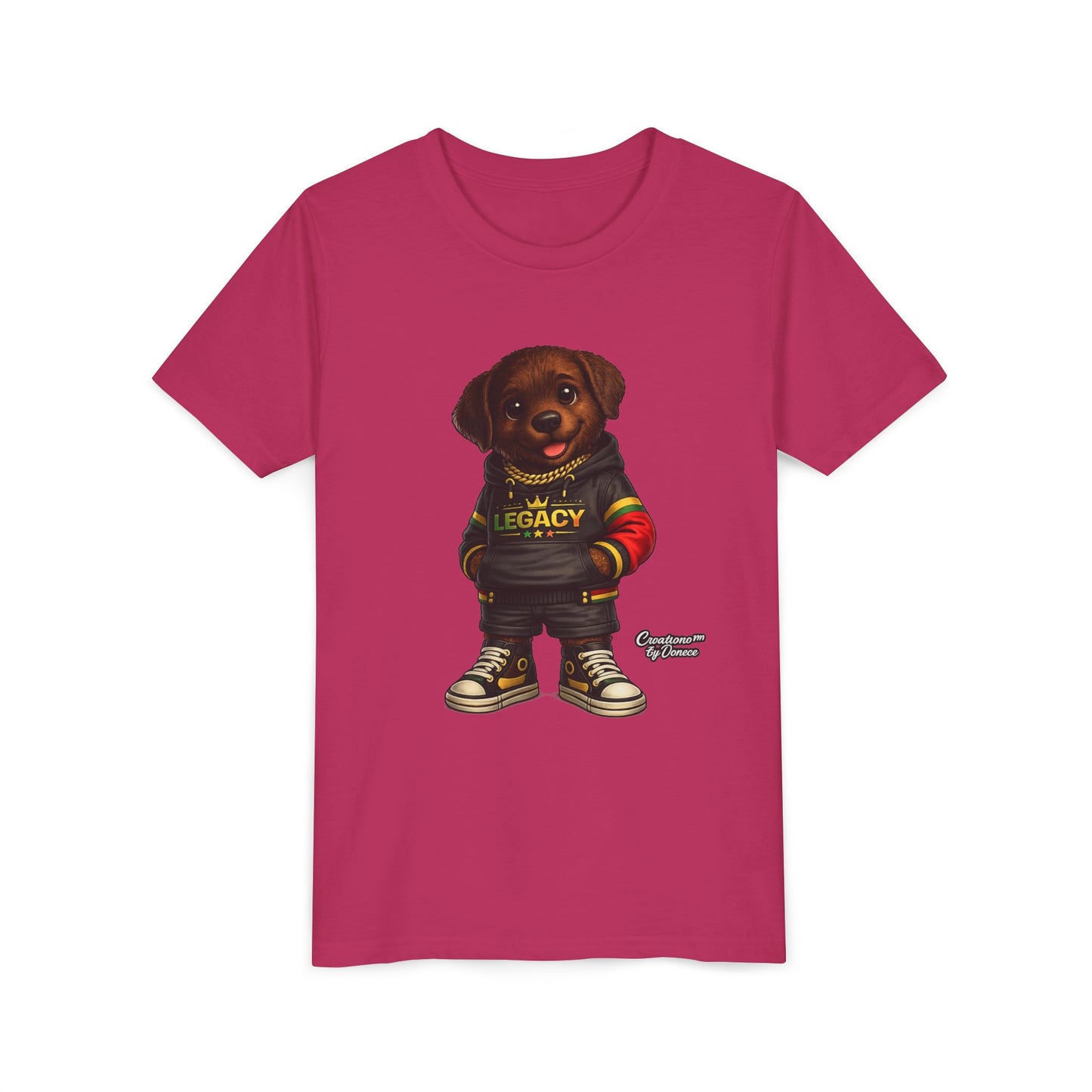 Youth Tee — Cute Rottweiler Puppy in 'Legacy' Hoodie Kids T‑Shirt