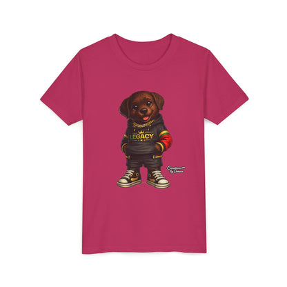 Youth Tee — Cute Rottweiler Puppy in 'Legacy' Hoodie Kids T‑Shirt