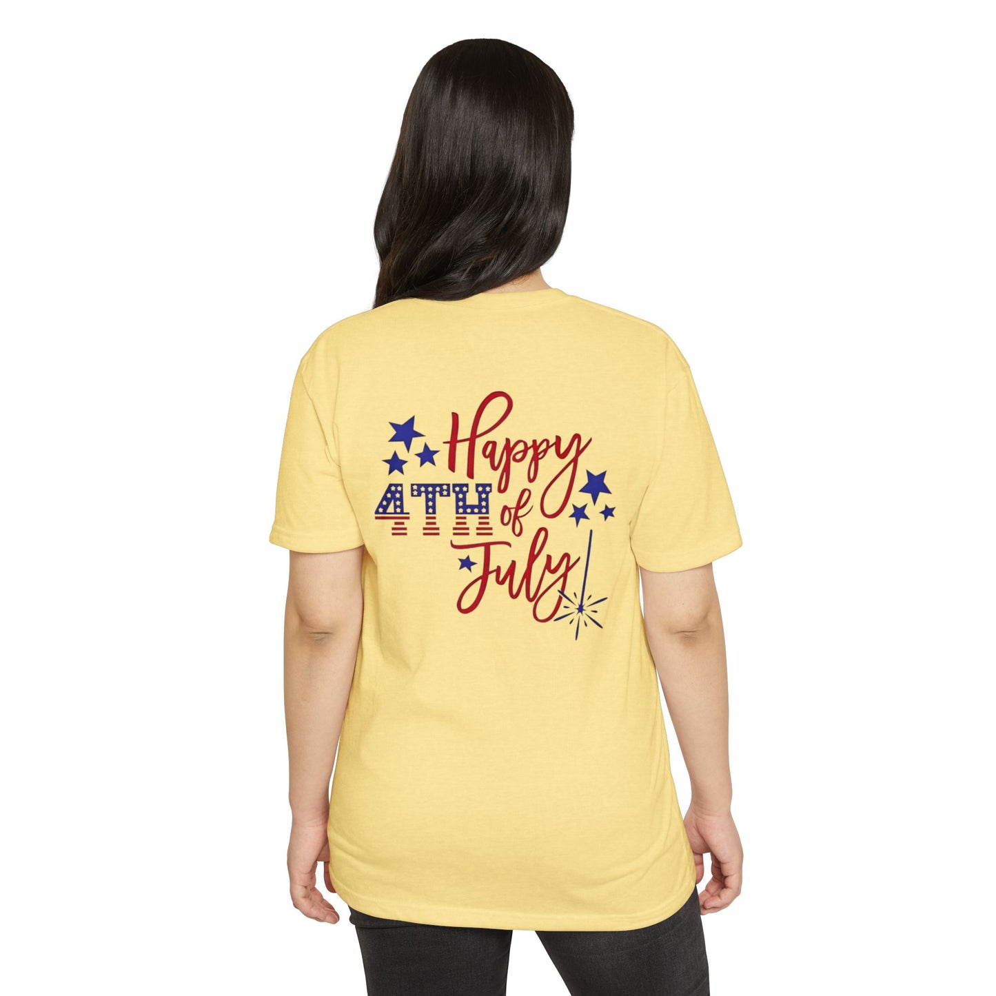 Happy 4th of July T‑Shirt — Patriotic Stars & Fireworks Tee