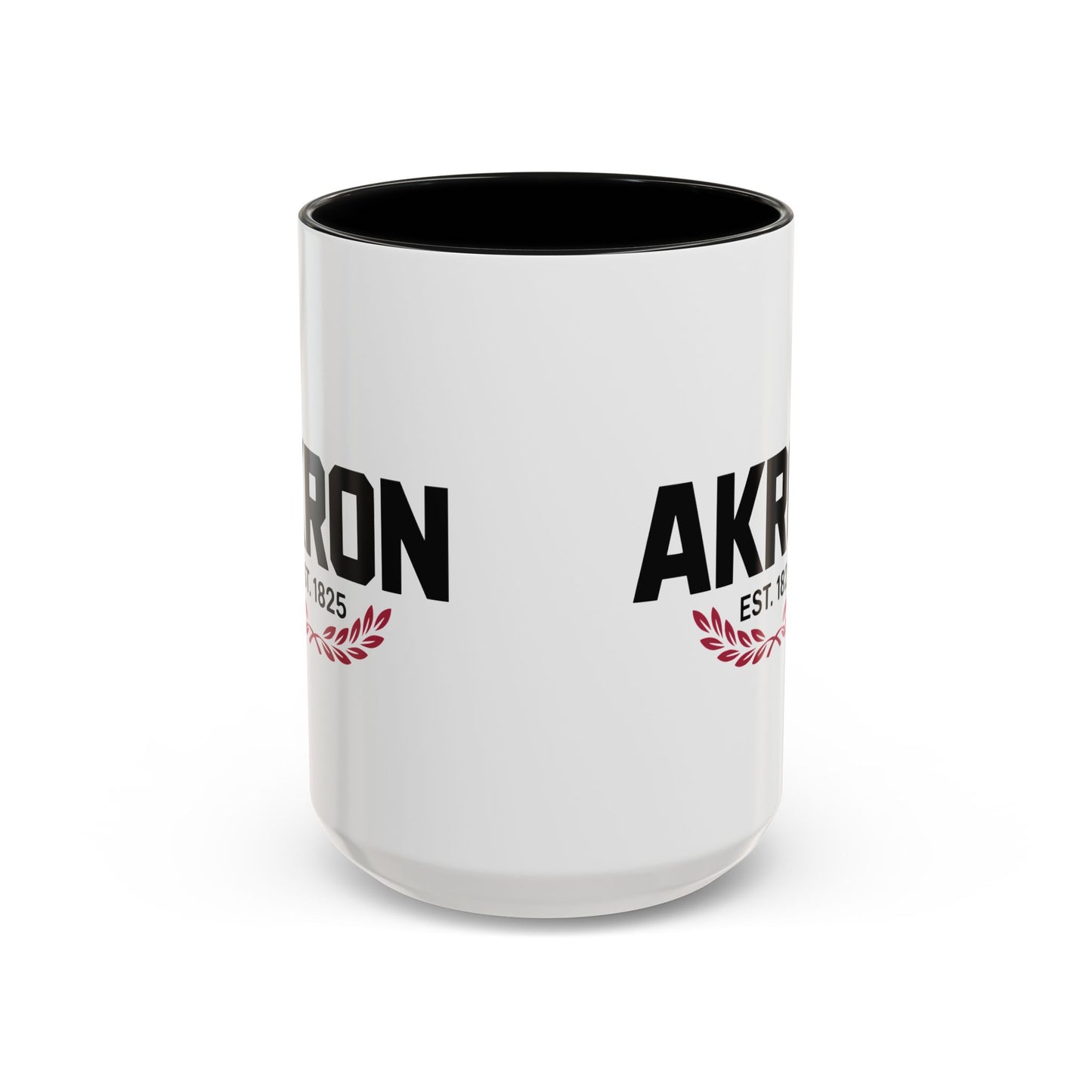 Akron Est. 1825 Accent Coffee Mug — Vintage City Pride Ceramic Mug