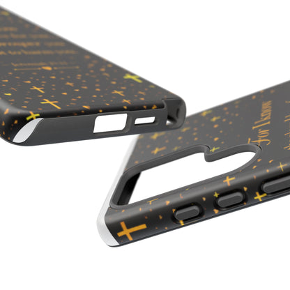 Phone Case — "For I Know" Jeremiah 29:11 Gold Cross Christian Tough Case