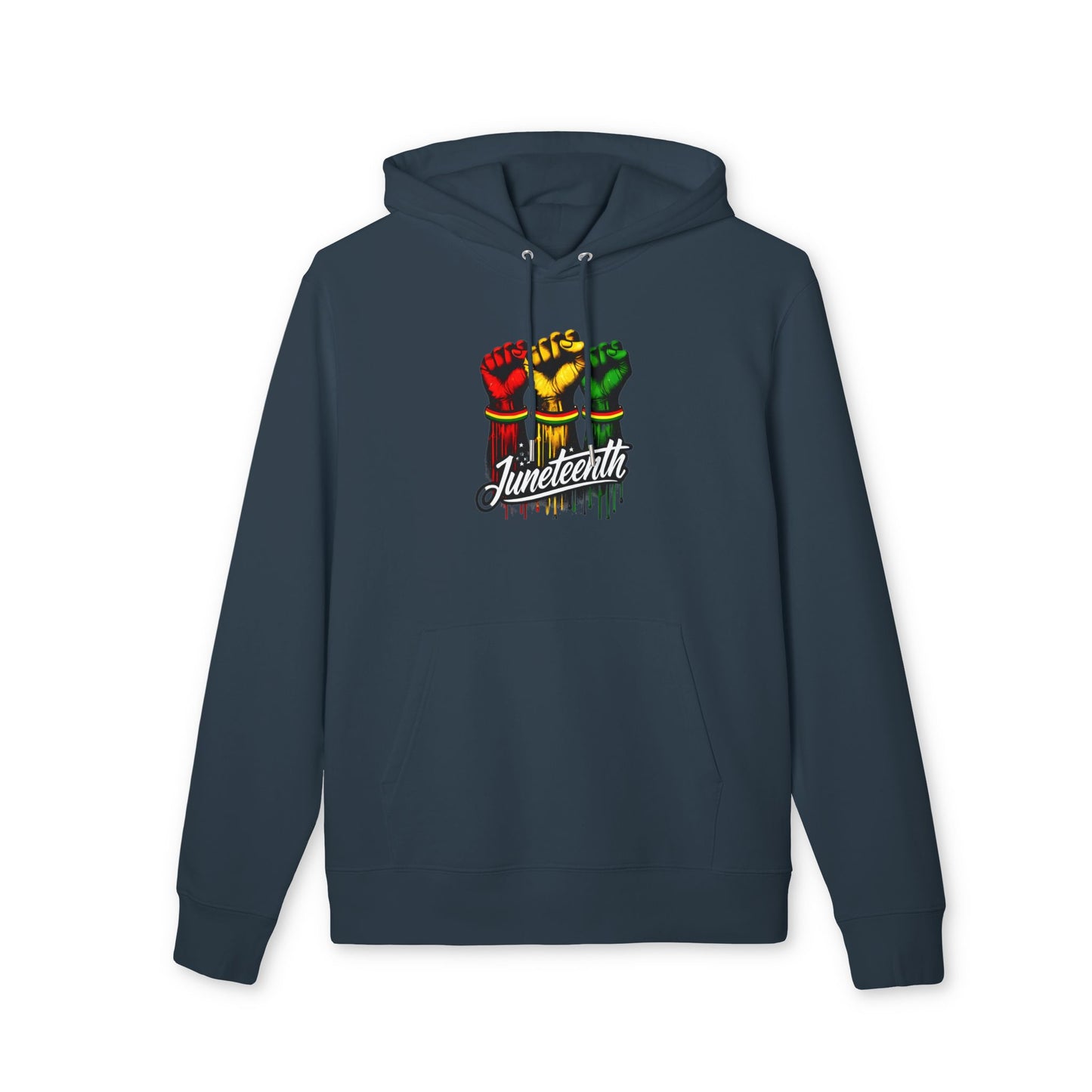 Juneteenth Raised Fists Hoodie — Black History Celebration Pullover