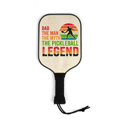 Pickleball Paddle Set — "Dad The Man The Myth The Pickleball Legend" Paddle Kit