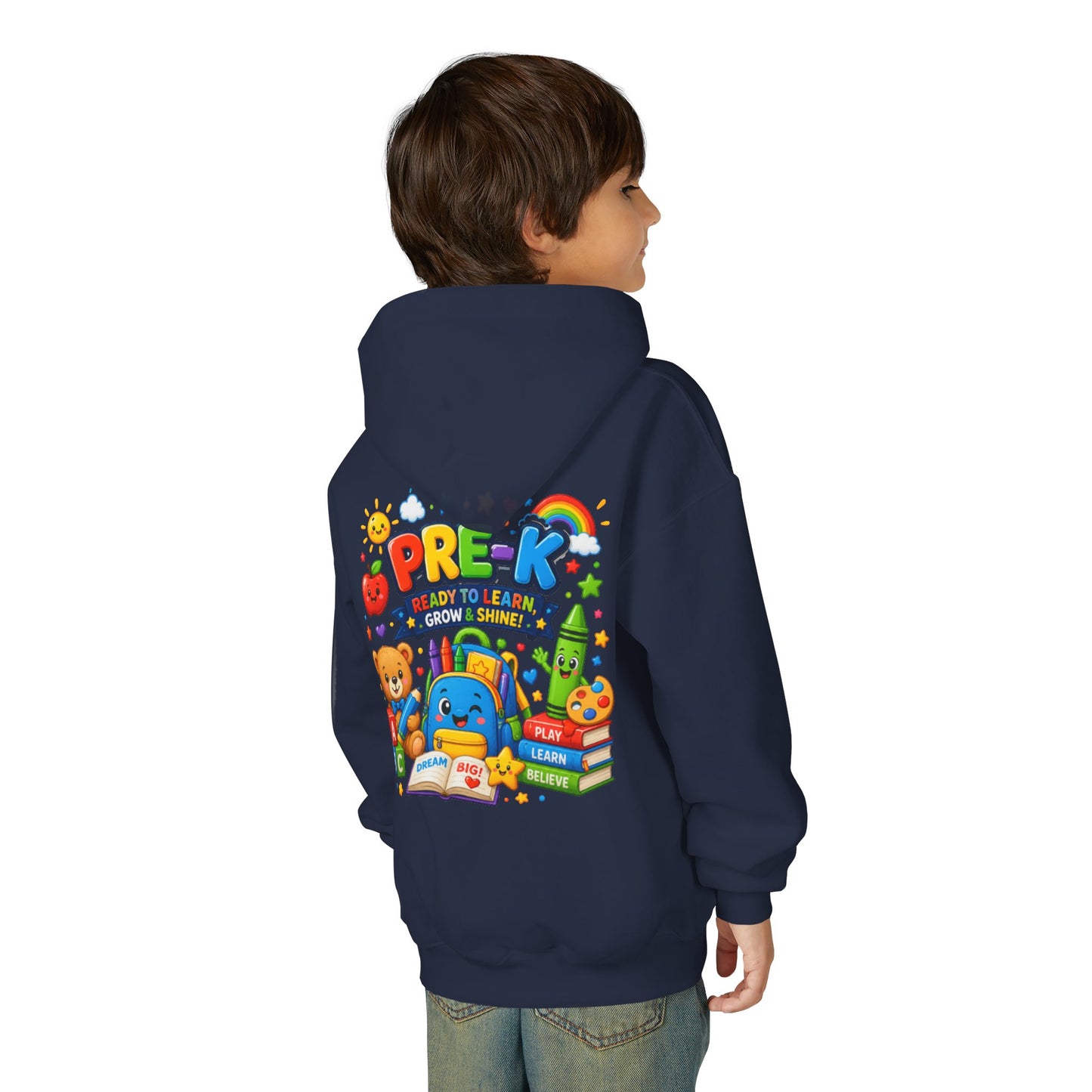 Pre-K Ready to Learn Youth Hoodie – Cute Back-to-School Preschool Sweatshirt