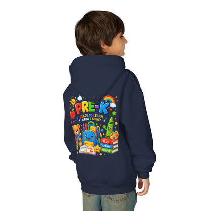 Pre-K Ready to Learn Youth Hoodie – Cute Back-to-School Preschool Sweatshirt