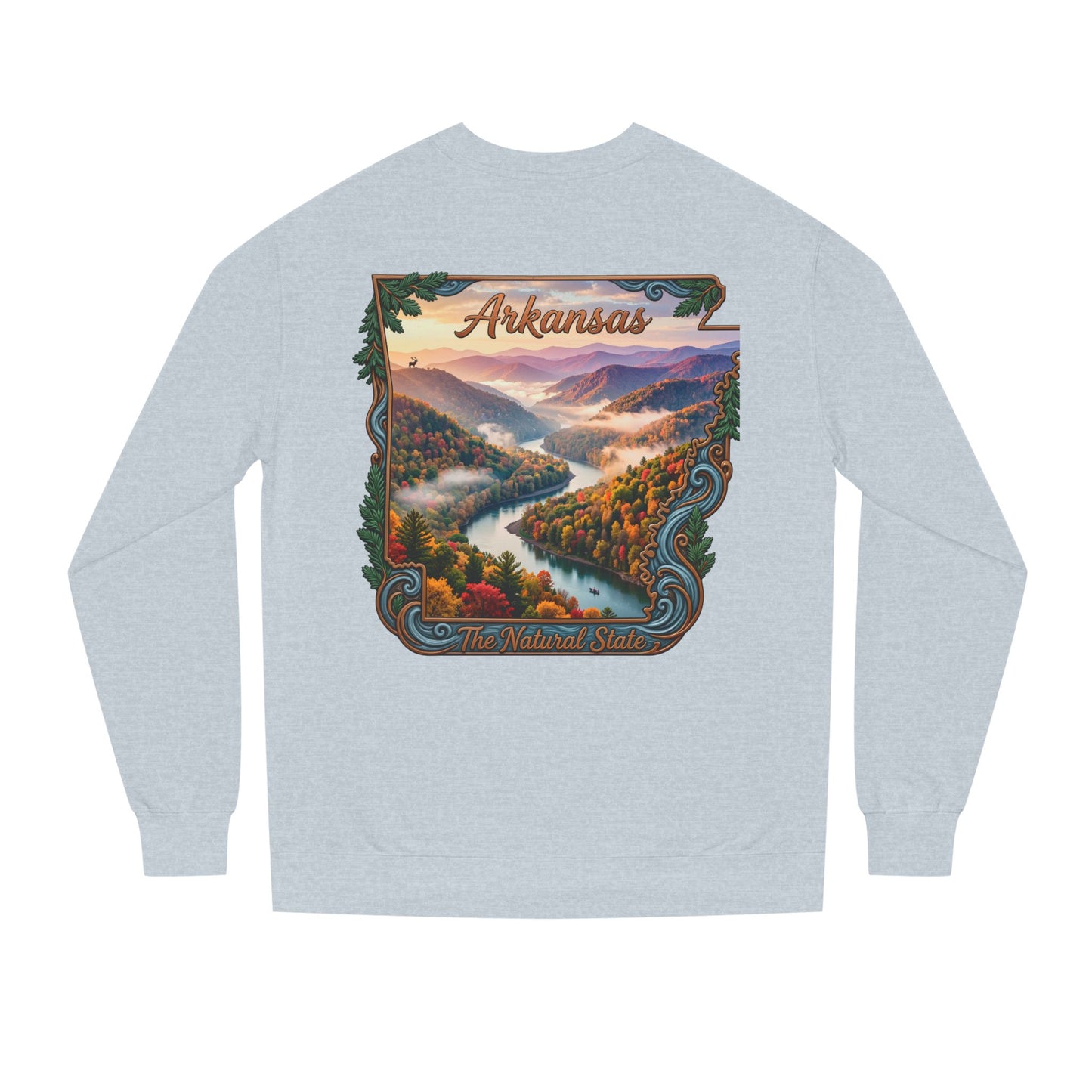 Arkansas Scenic Sweatshirt — The Natural State Autumn River Crew