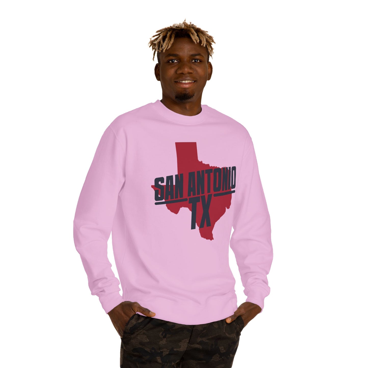 San Antonio TX State Outline Sweatshirt – Texas Pride Crewneck