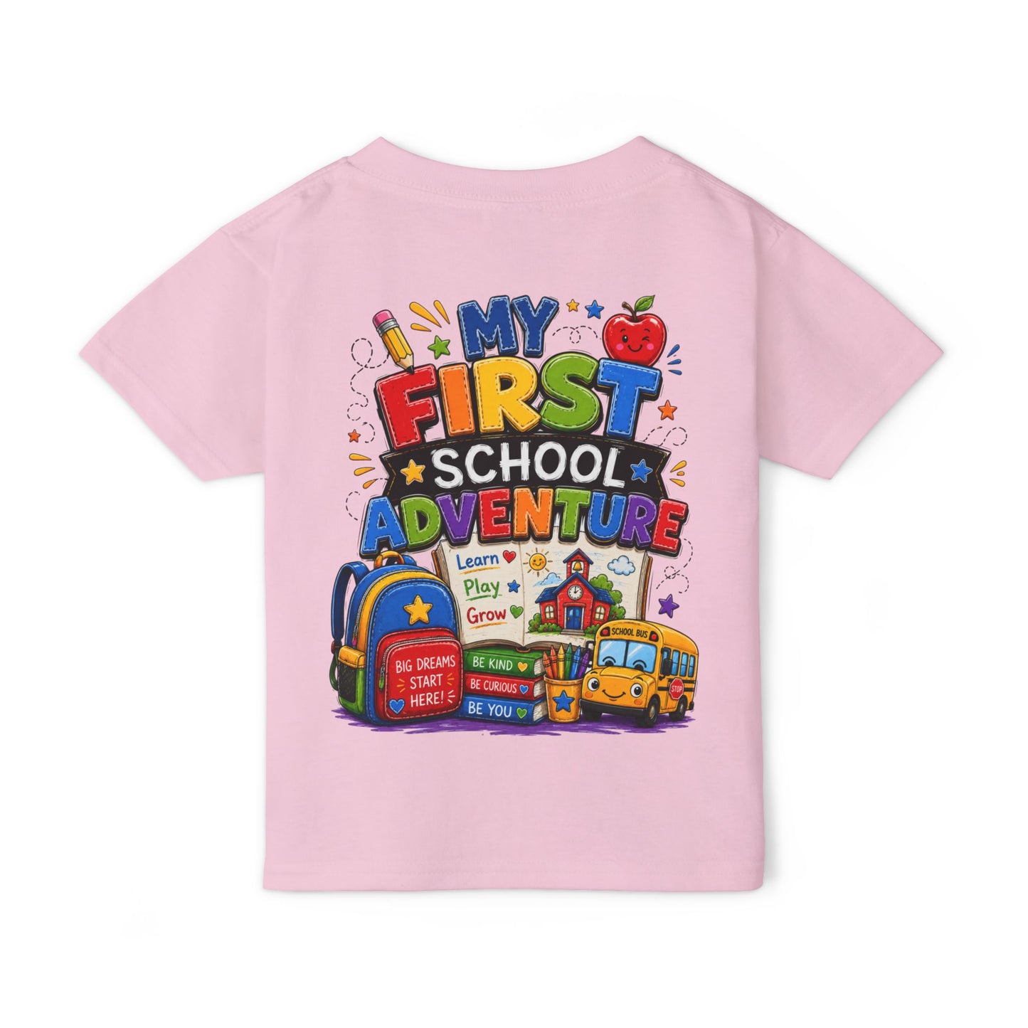 Toddler T‑Shirt — "My First School Adventure" Back‑to‑School Kids Tee