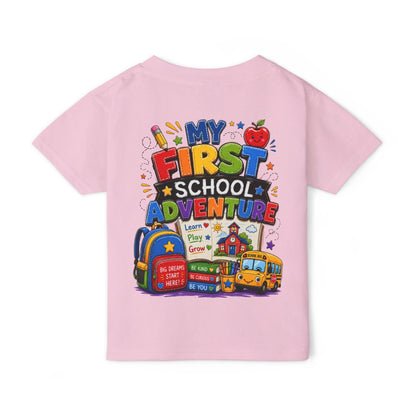 Toddler T‑Shirt — "My First School Adventure" Back‑to‑School Kids Tee