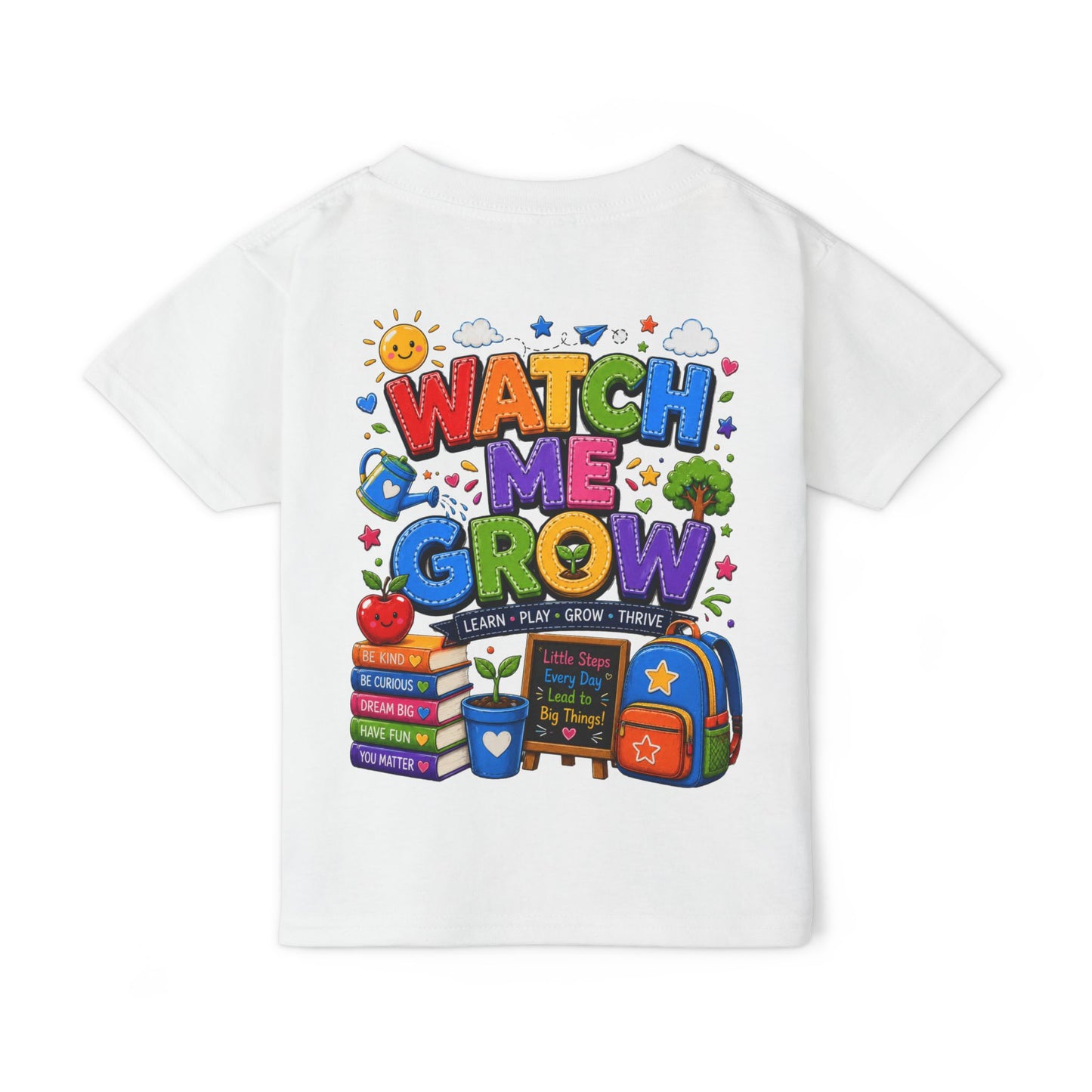Toddler T-Shirt — "Watch Me Grow" Back-to-School Graphic Tee