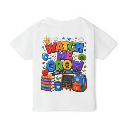 Toddler T-Shirt — "Watch Me Grow" Back-to-School Graphic Tee