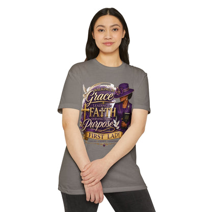 First Lady Faith T-Shirt — Walking in Grace, Serving Purpose Christian Tee