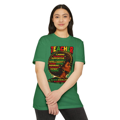 Teacher Black Excellence T-Shirt — Inspirational Afrocentric Educator Design