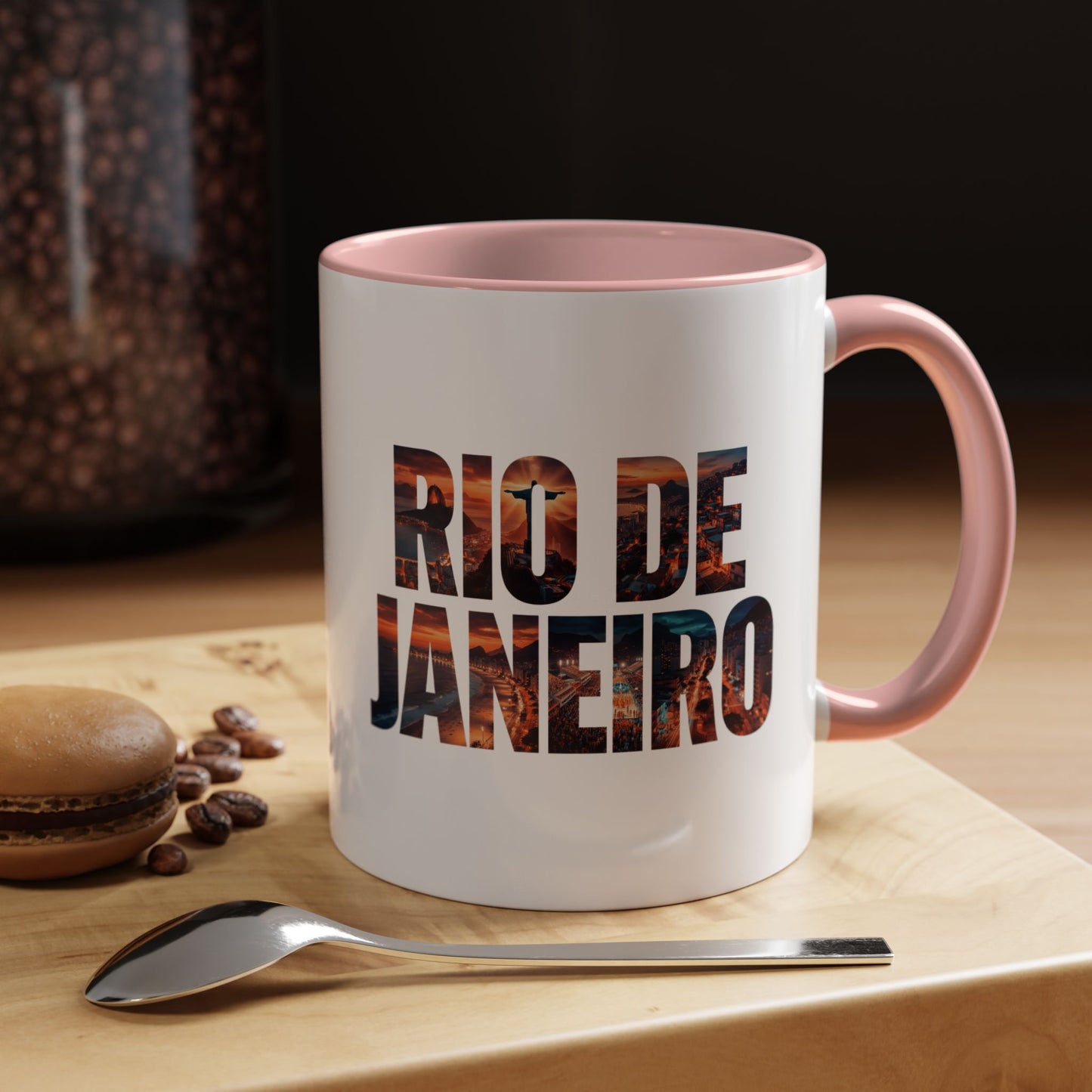 Rio de Janeiro Accent Coffee Mug — Scenic Typography Coffee Mug (11/15oz)