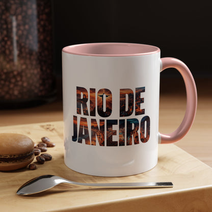Rio de Janeiro Accent Coffee Mug — Scenic Typography Coffee Mug (11/15oz)