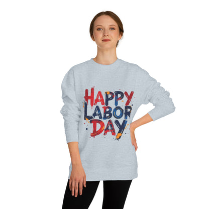 Happy Labor Day Crewneck Sweatshirt – Patriotic Holiday Pullover