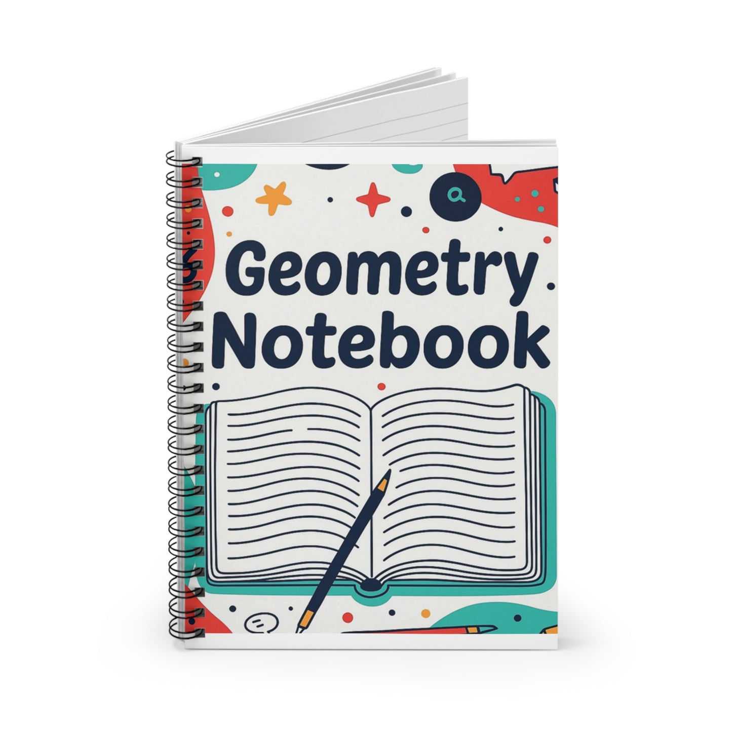 Geometry Notebook — Spiral Ruled School Notebook for Students